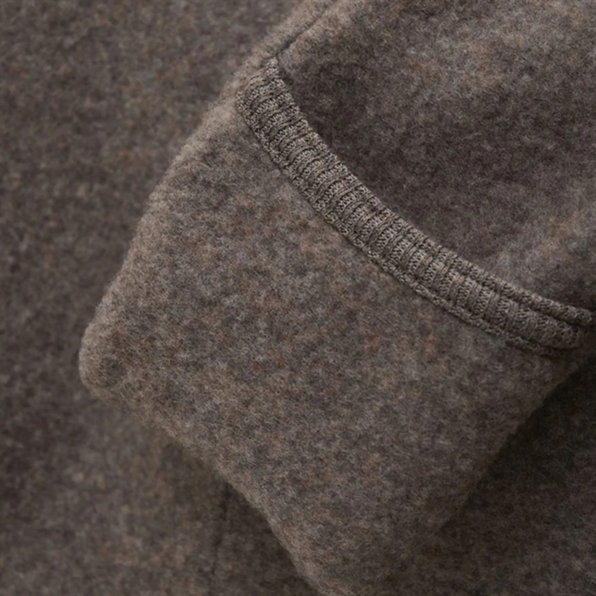 Detachable-Detail Mix-And-Match Huttelihut Pram Suit Ears Wool Fleece Dark Brown Melange