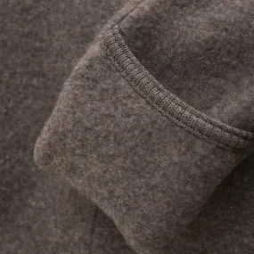 Detachable-Detail Mix-And-Match Huttelihut Pram Suit Ears Wool Fleece Dark Brown Melange