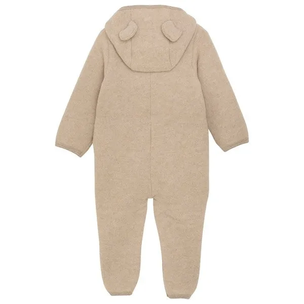 Versatile-Style Huttelihut Pram Suit Ears Wool Fleece Dust Melange