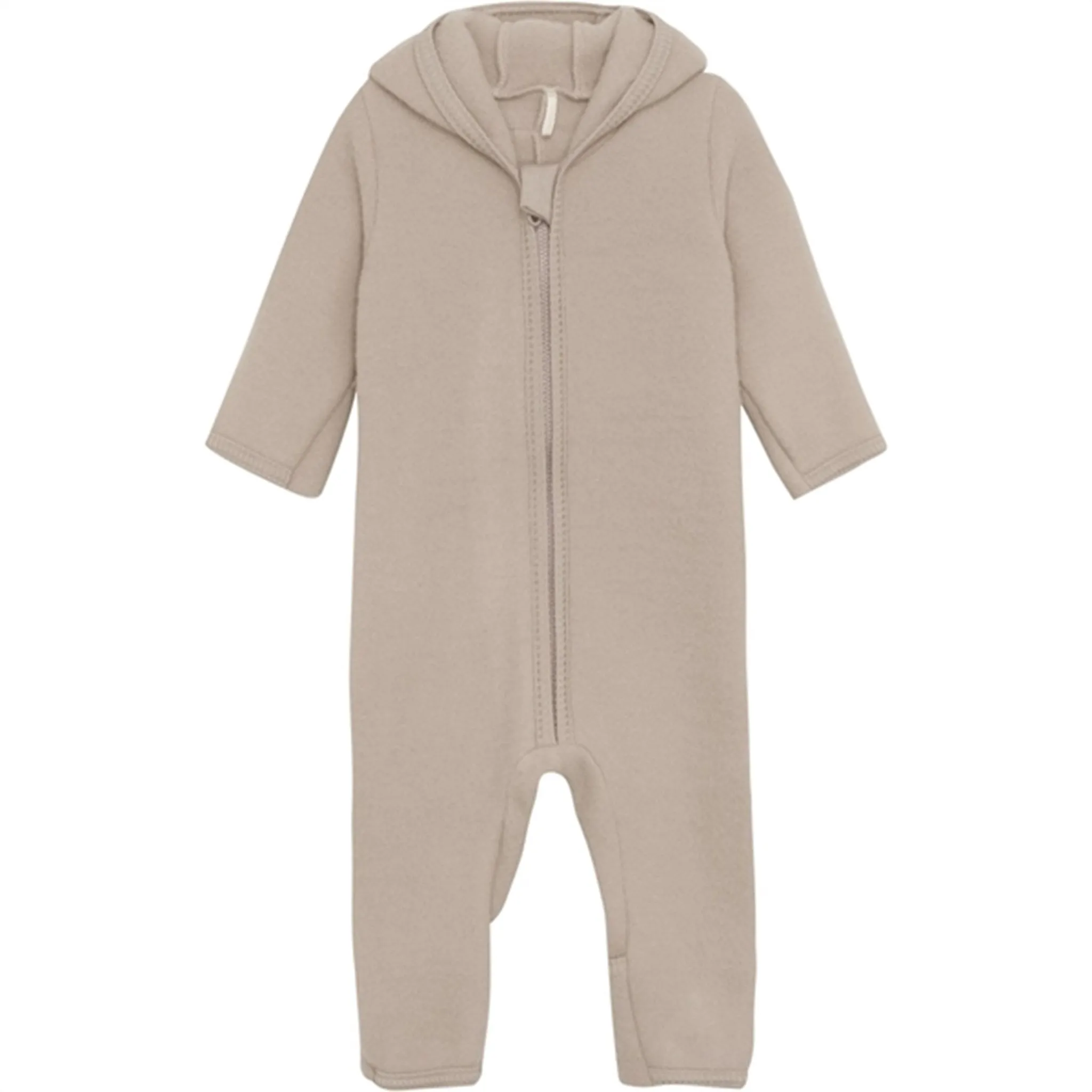 Huttelihut Pram Suit Ears Wool Fleece Dust Melange Modern-style Barrel-Cuff