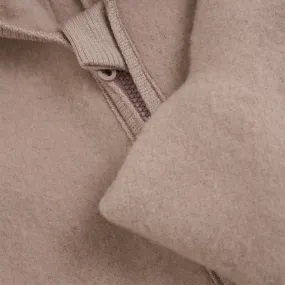 Draped-Style Huttelihut Pram Suit Ears Wool Fleece Mahogany Rose