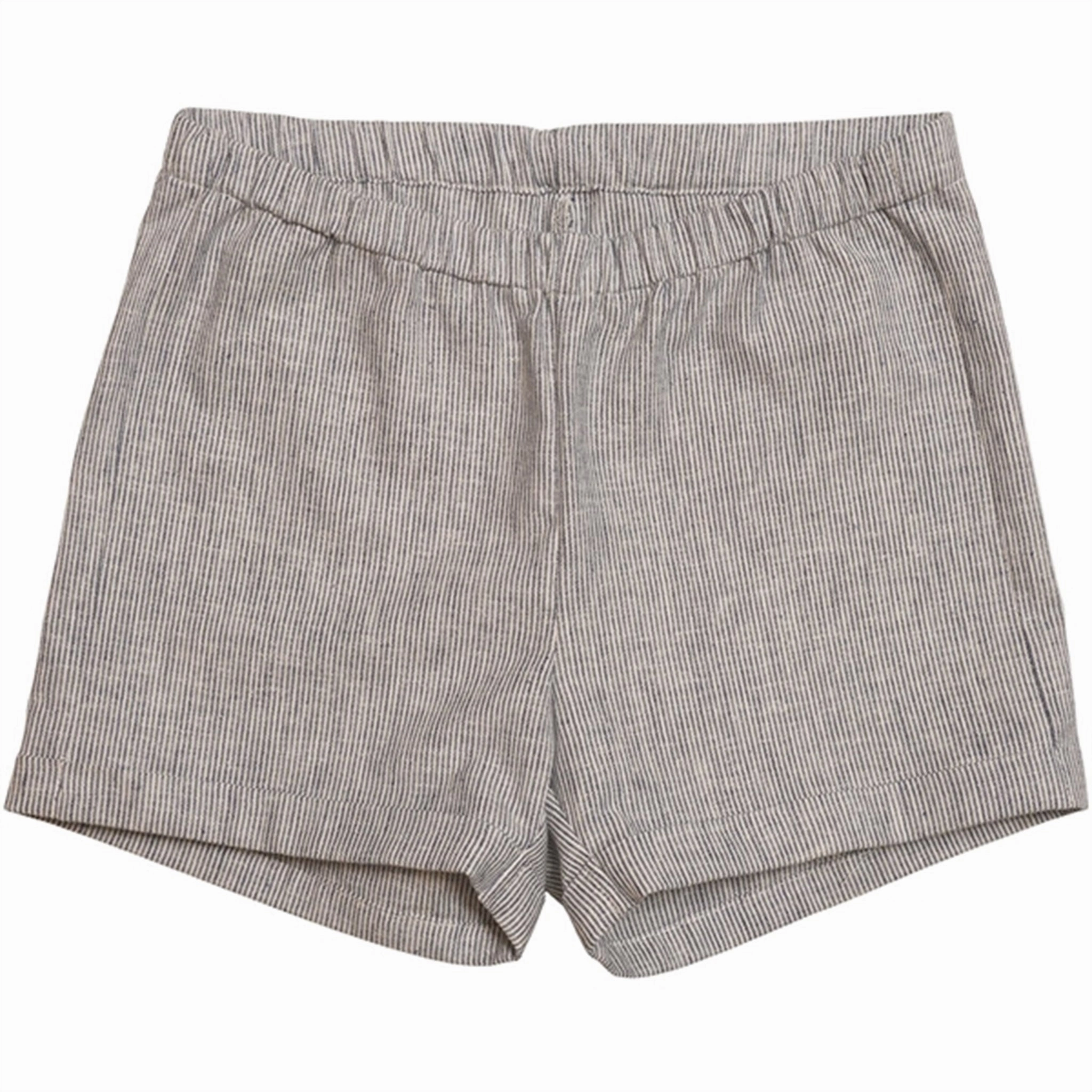 Huttelihut Set Shorts Linen Mini Stripes Navy Clean Feel