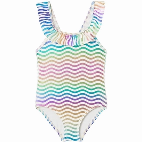 Breathable-material Chlorine Resistant Material Name it Blue Tint Zamar Swimsuit