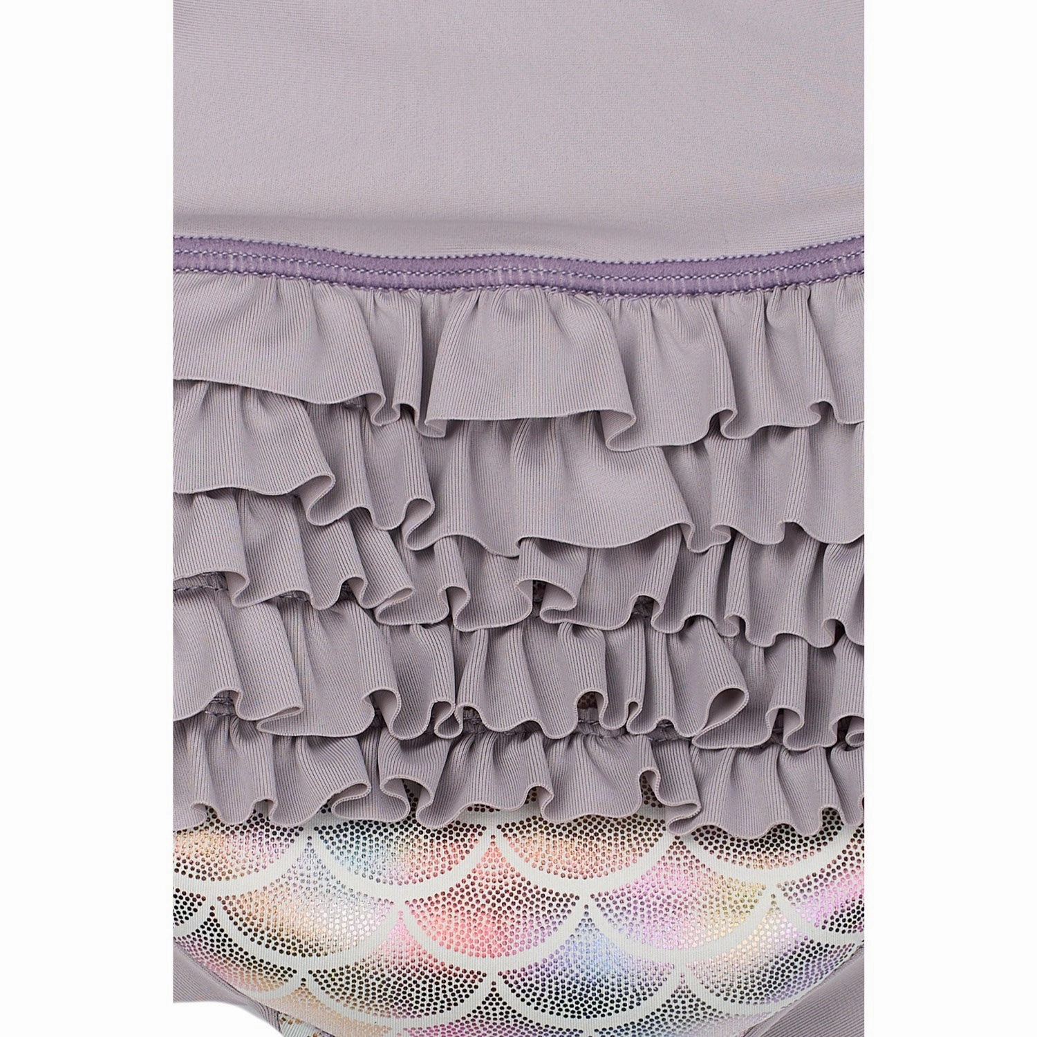 Mikk-Line Lavender Aura AOP Baby Swim Pant Frill Recycled Summer Fashion Adjustable Waistband