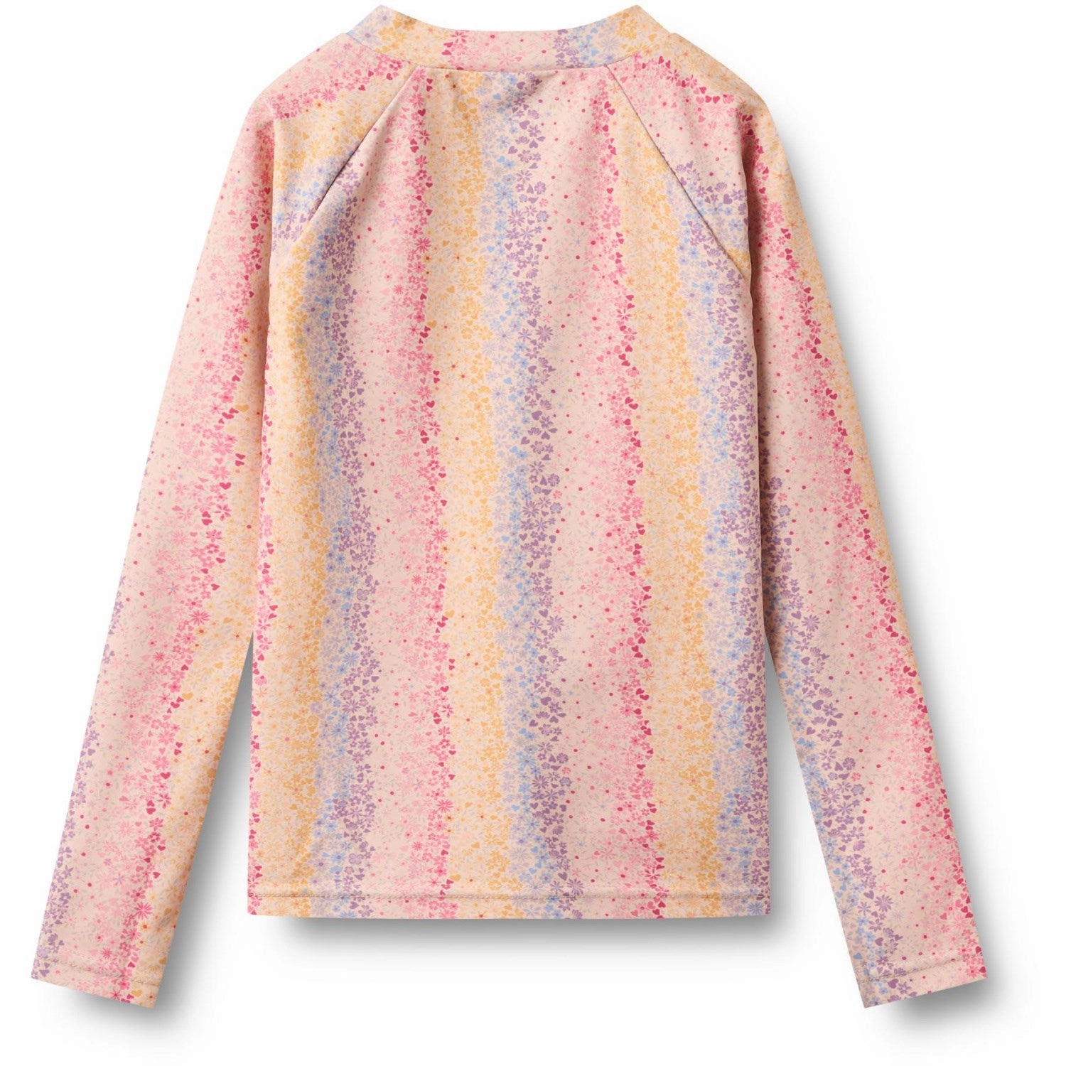 Swim Style Wheat Multi Rainbow Swim T-Shirt L/S Zip Ada