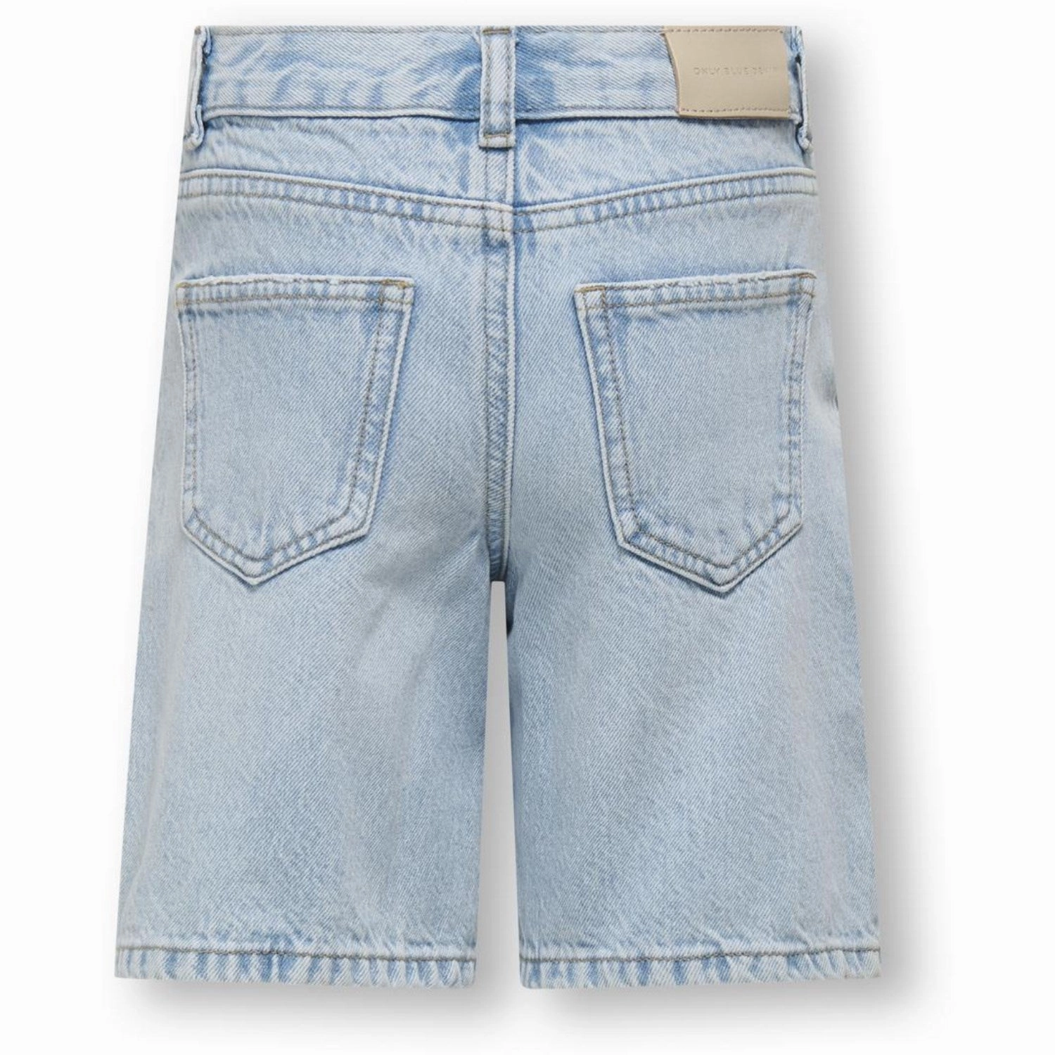 Contemporary Cut DoubleLayeredKnees kids ONLY Light Blue Denim Hope Loose Long Shorts Denim