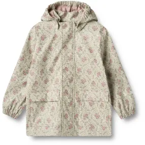 Resistant Fabric Foldable Layer Wheat Slightly Green Flowers Rainwear Ollo Jacket