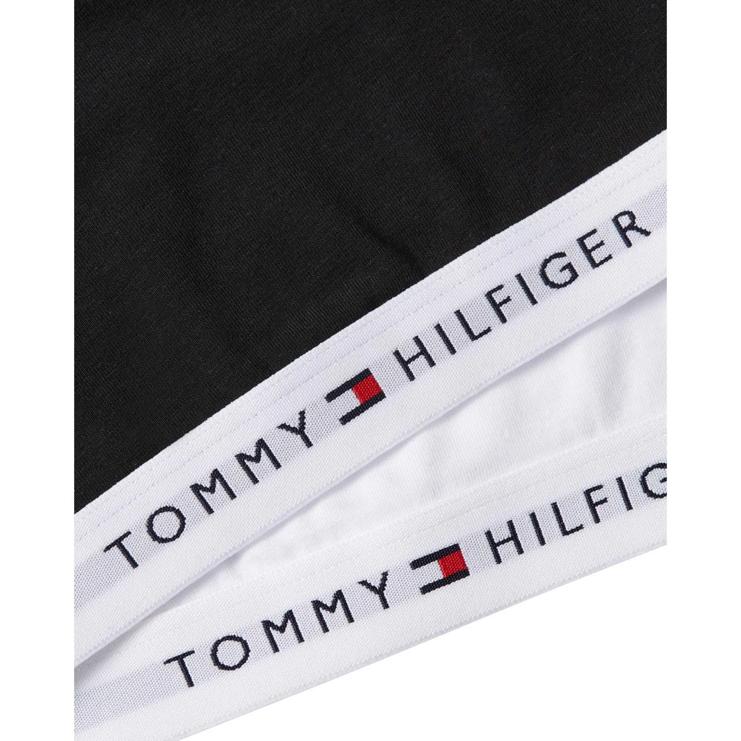 Tommy Hilfiger Black/White 2 Pack Bralette Cotton fabric Anti-bacterial