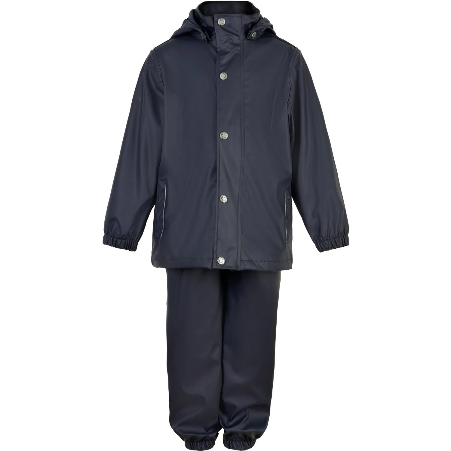 Comfy Fit Cold Day Outfit En Fant Blue Night Rainwear Set Solid