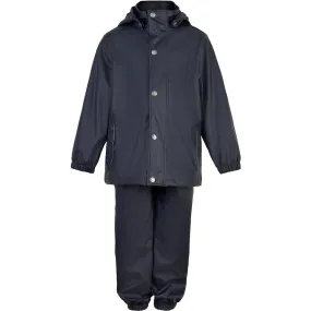 Minimalist Shell Coat Sudden Storm En Fant Blue Night Rainwear Set Solid