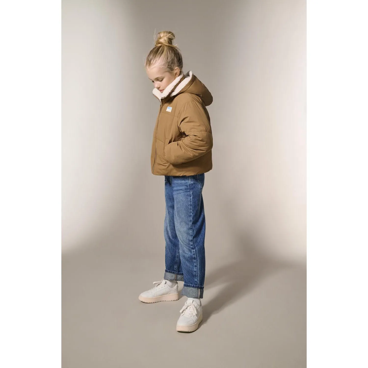 Insulated Shield kids ONLY Toasted Coconut Kogmaria Life Reversib Puffer Jacket Otw