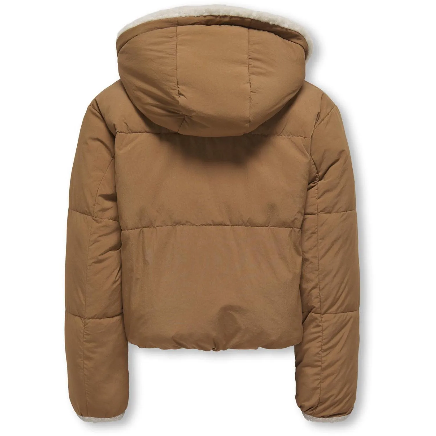 kids ONLY Toasted Coconut Kogmaria Life Reversib Puffer Jacket Otw Corduroy