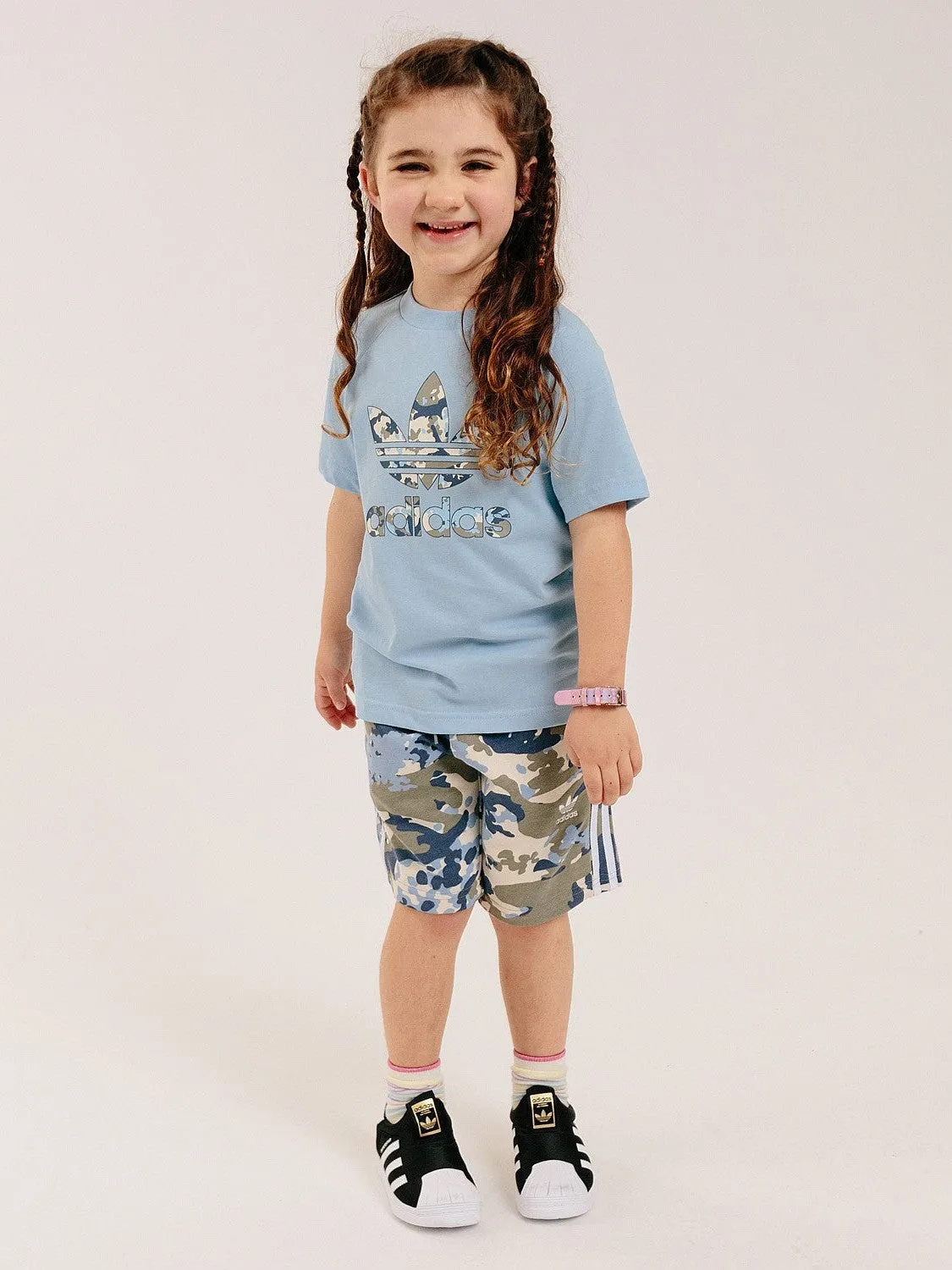 Biodegradable Fiber Blends Traction Enhancement Pattern J Short Tee Set - Clear Sky