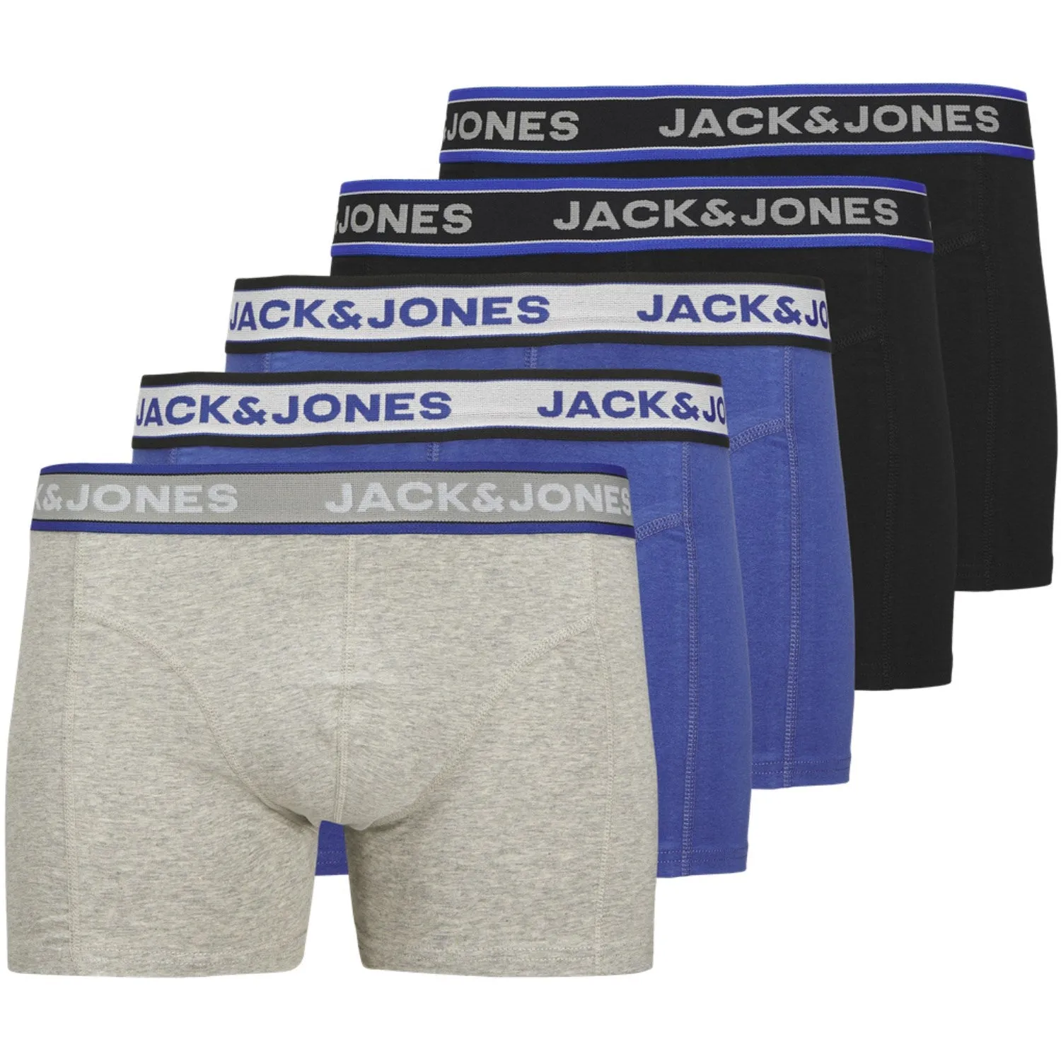 Modern Casual Jack & Jones Junior Black Jacchristian Solid Trunks 5 Pack Jnr