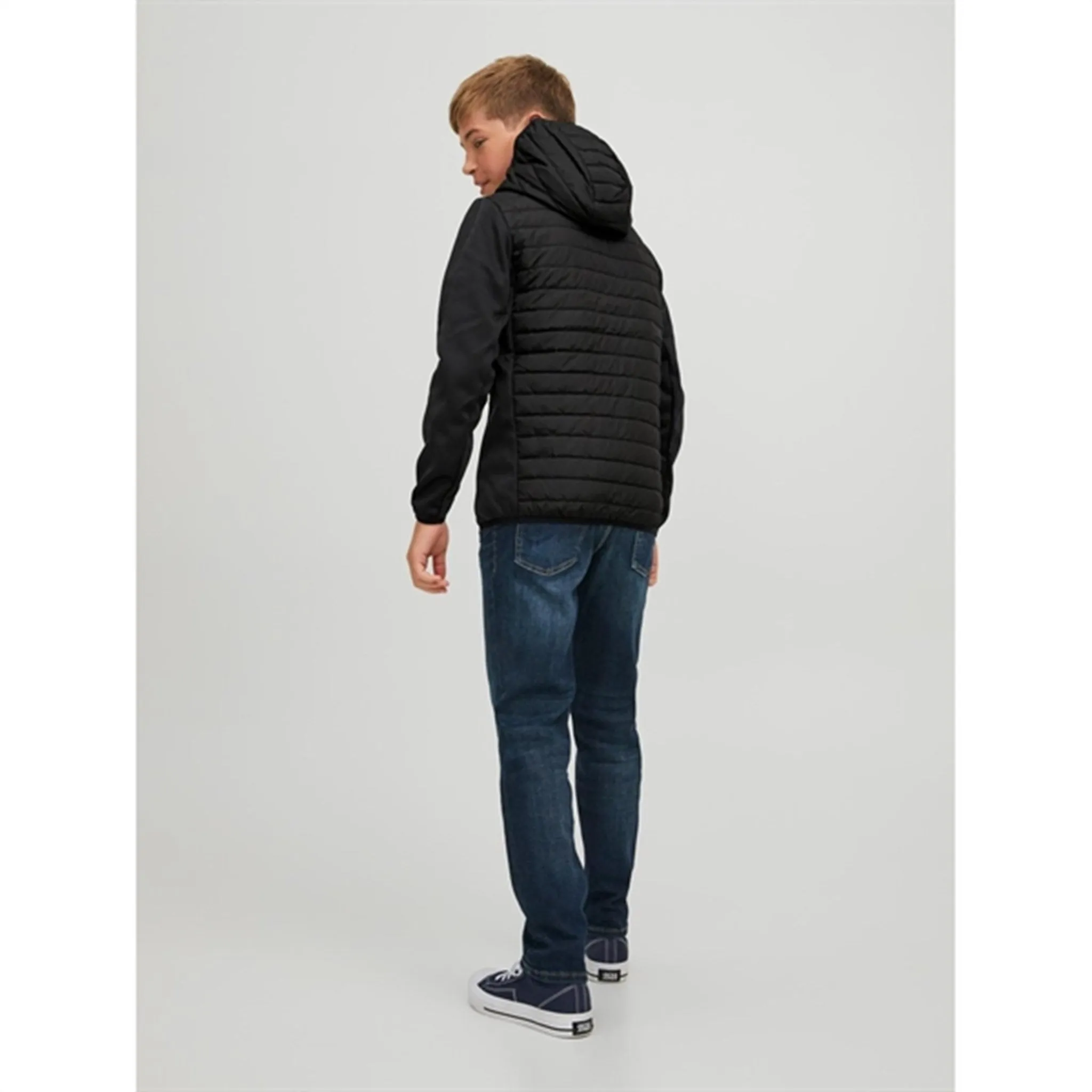 Jack & Jones Junior Black Multi Quilted Transitional Jacket Noos Beret Advocate