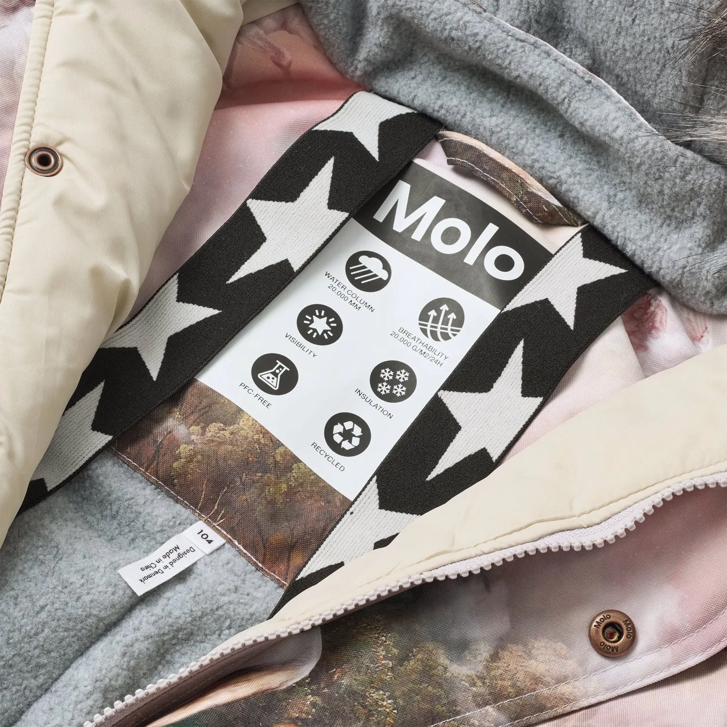 Feminine casual wear Effortless layering piece Molo Utopia Polaris Fur Junior Snowsuit