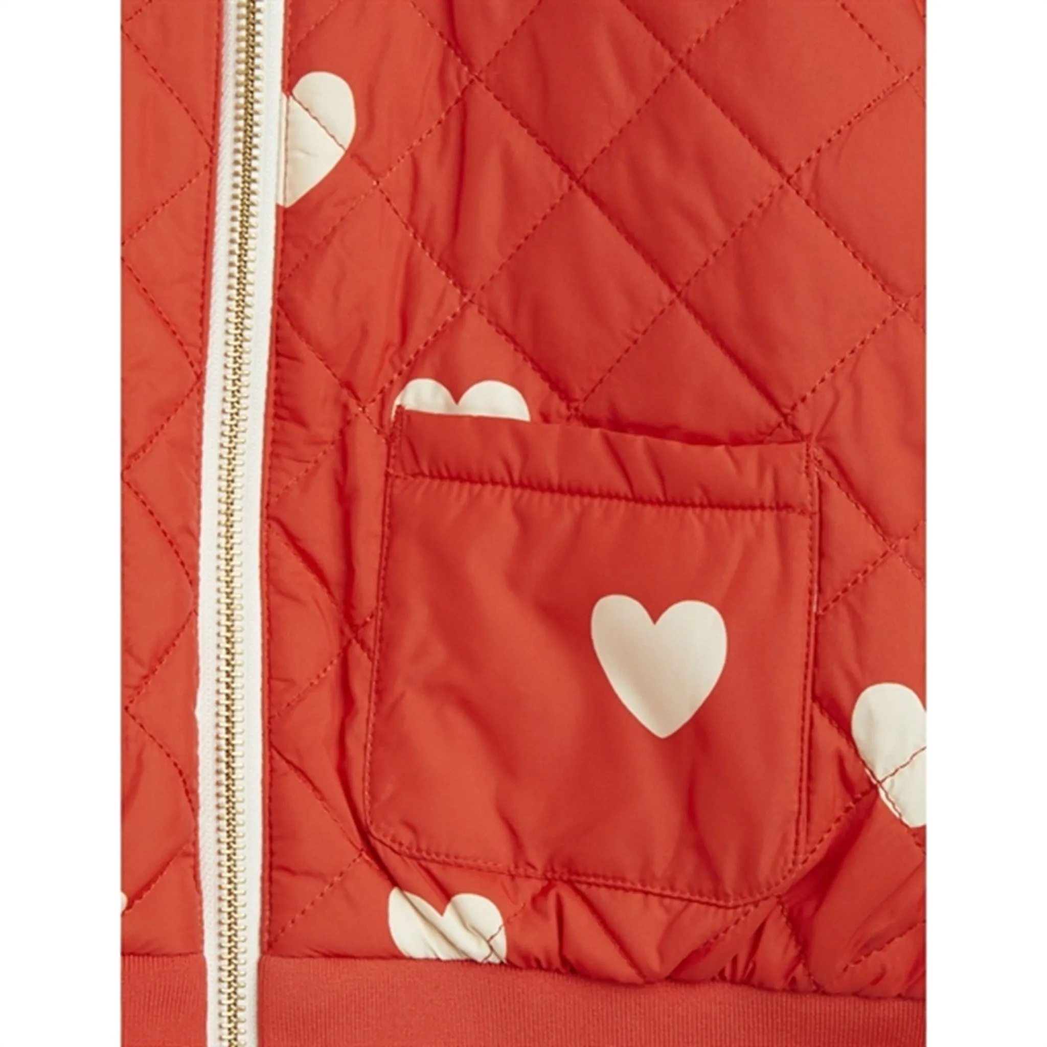 Mini Rodini Hearts Aop Baseball Jacket Red popular in Europe Ring