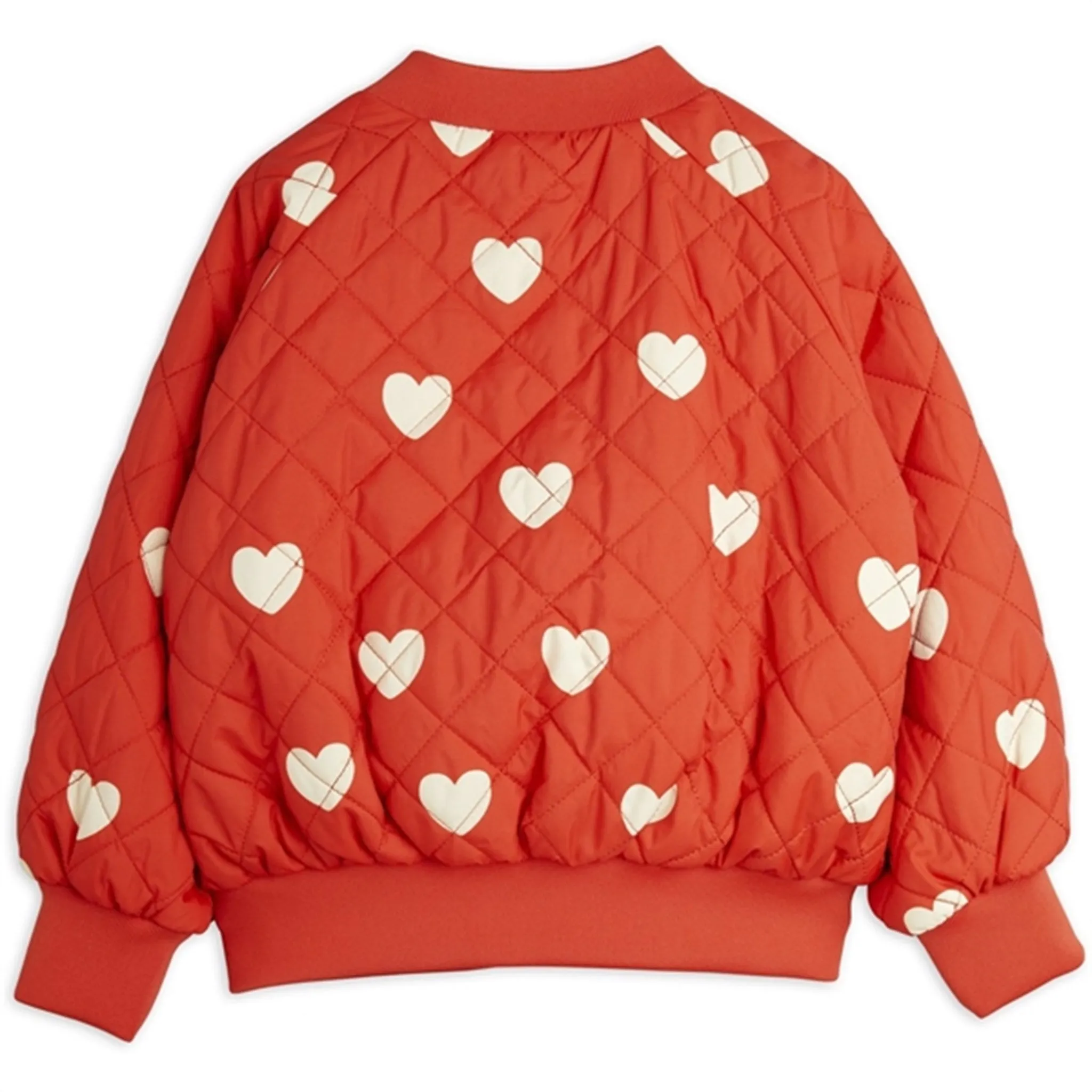 Mini Rodini Hearts Aop Baseball Jacket Red Outdoor Comfort