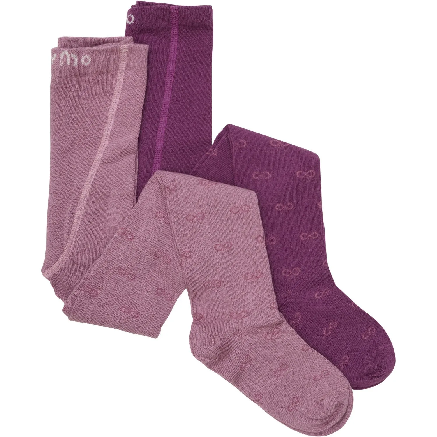 Casual-style-attribute-quality Non-See Through Minymo Mauve Orchid 2-Pack Stockings W. Pattern