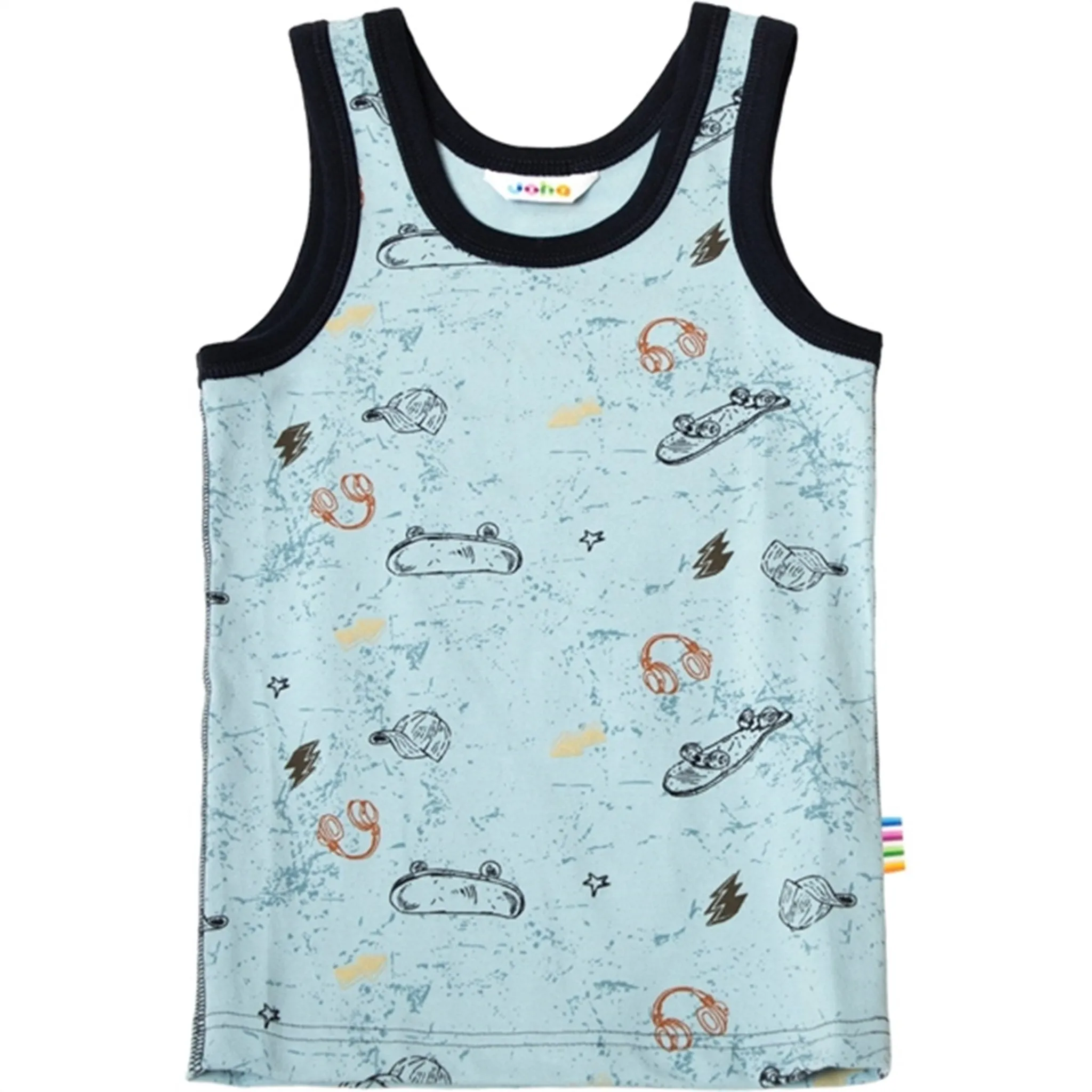 attractive charm Joha Cotton Blue AOP Undershirt