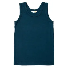 long size Joha Wool Dark Blue Undershirt