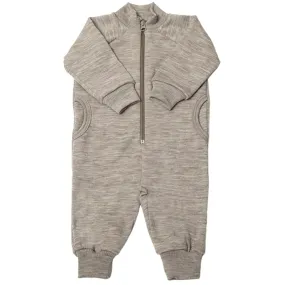 Joha Wool Sesame Melange Jumpsuit Stretchable