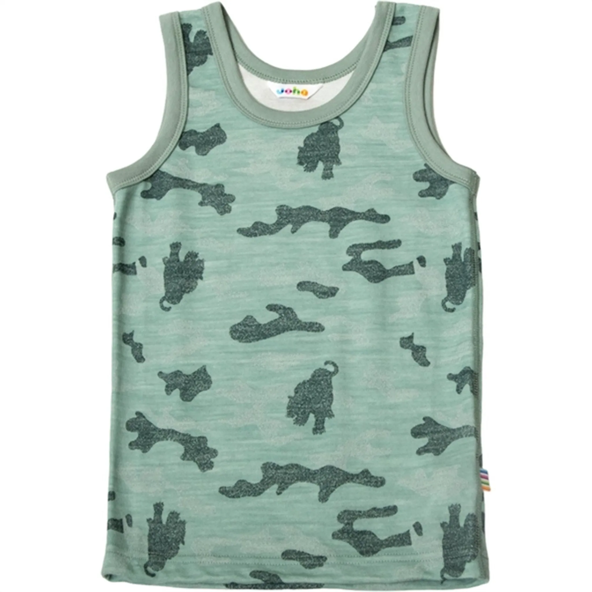 Joha Wool/Cotton Green AOP Undershirt mid - range price Low Weight Build