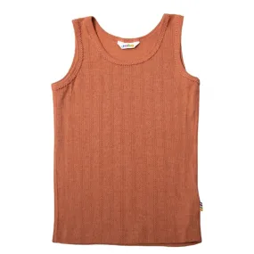 Contoured Fit Smooth Zipper Guards Joha Wool/Silk Orange Undershirt