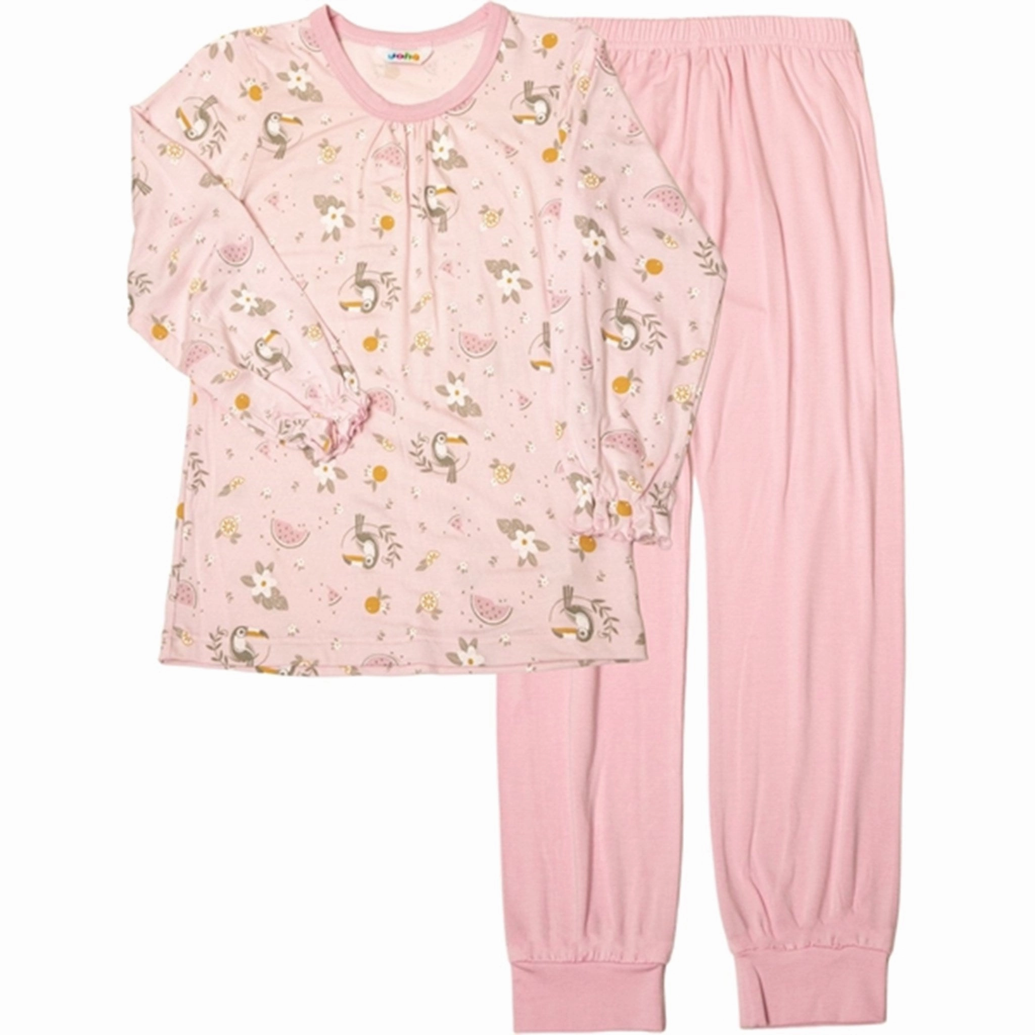 Joha Bamboo Pink AOP Pyjamas Snug Feeling