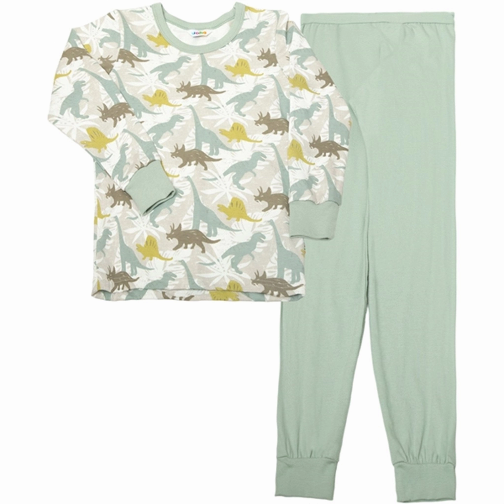 Layered Look Design All Day Fit Joha Cotton Green Pyjamas