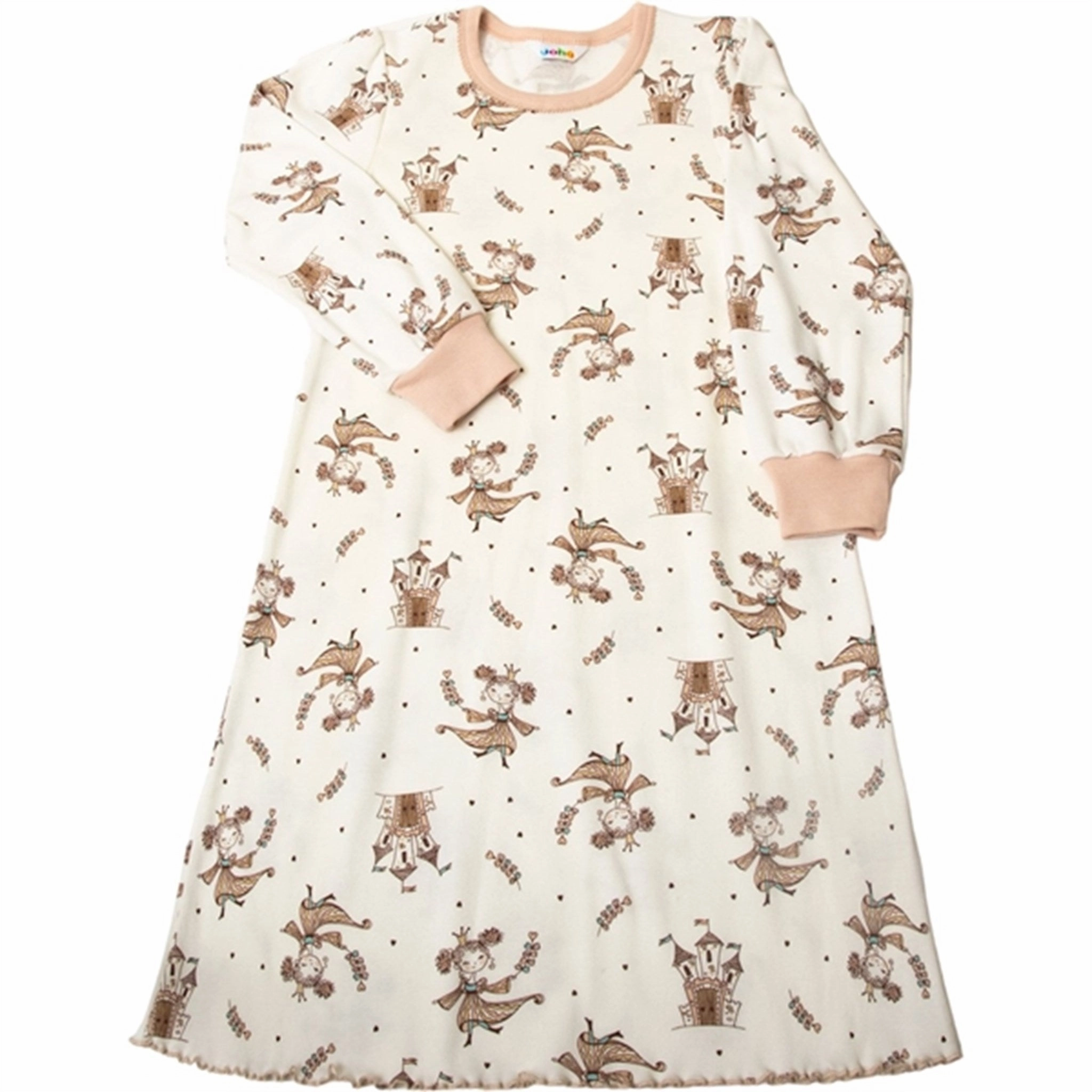 Joha Cotton Off White Nightdress Layered Hem Details Flatlock Seams