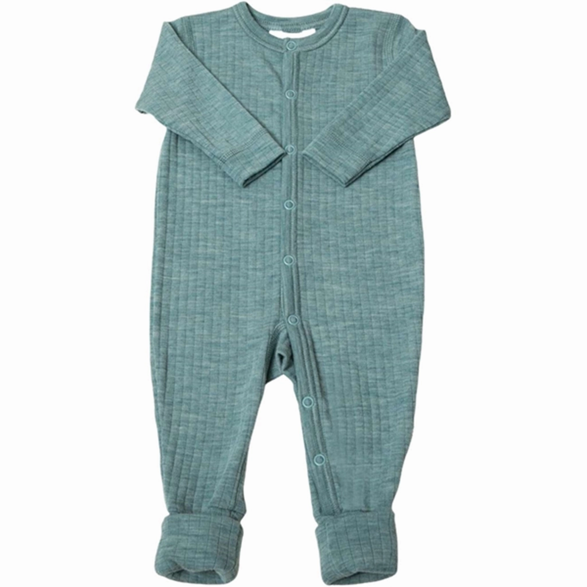 Joha Wool Aqua Melange Nightsuit Picnic Street