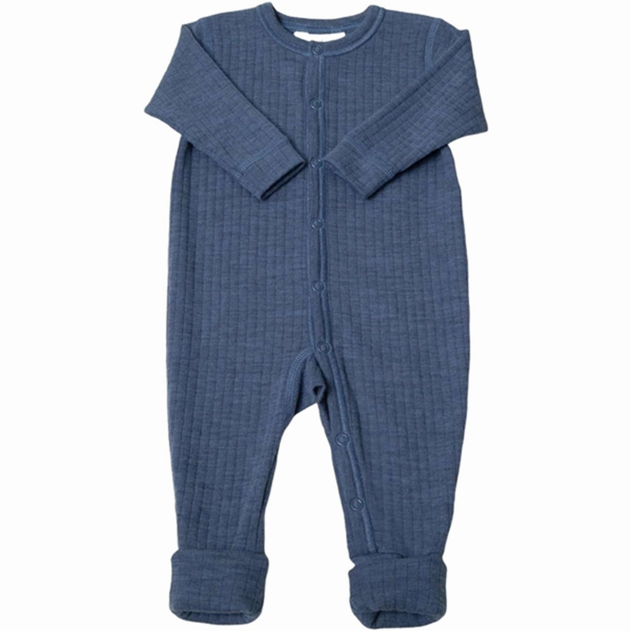 Joha Wool Blue Melange Nightsuit Daily Vivid