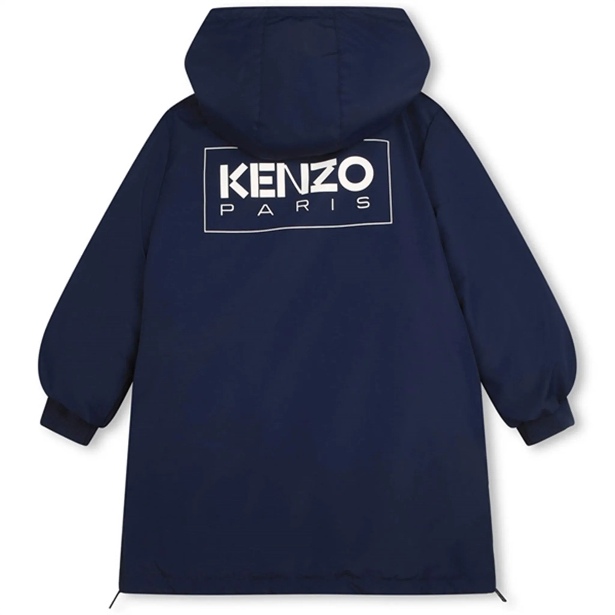 Kenzo Navy Puffer Jacket Hip-Flattering Winter-Season