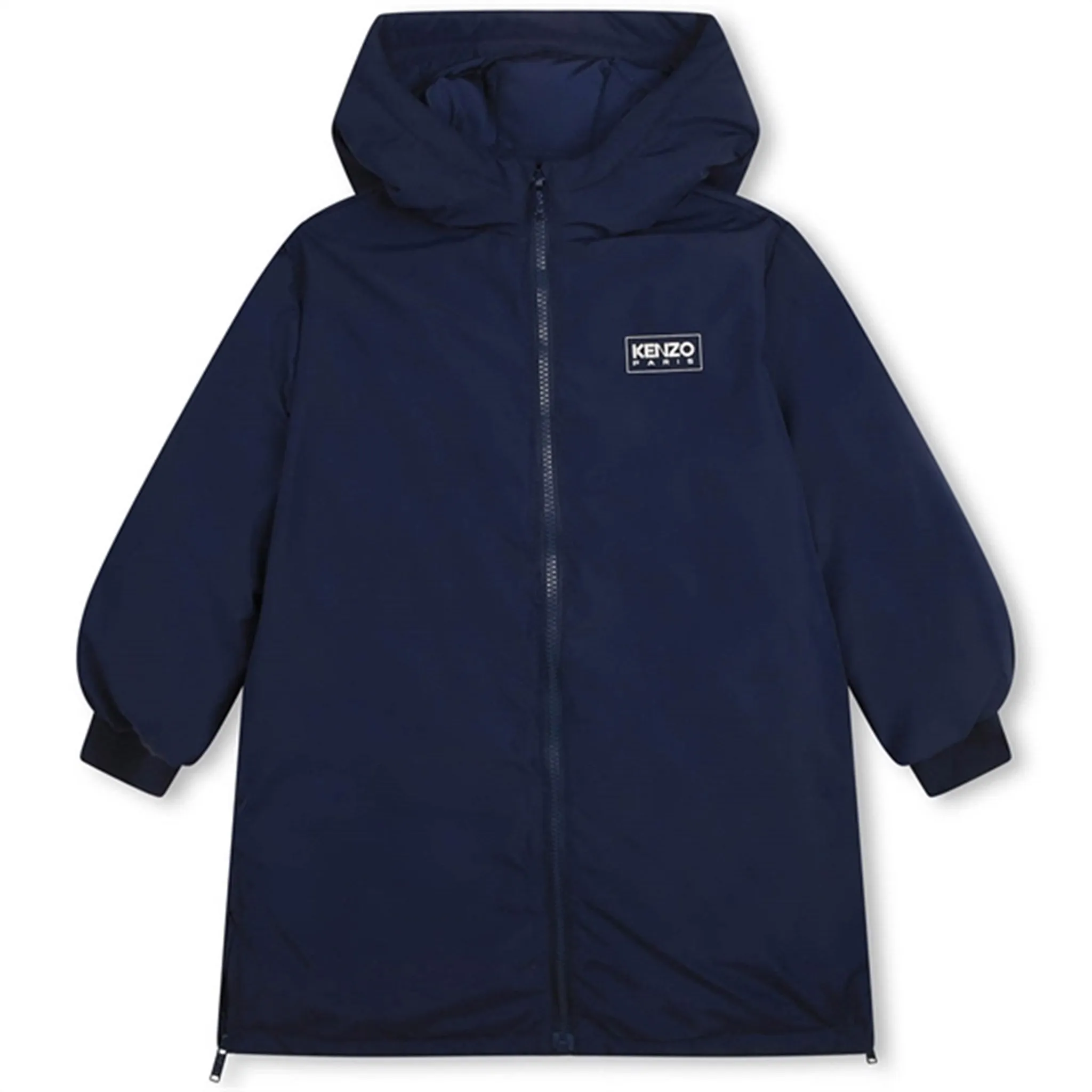 Tonal-Stitching Kenzo Navy Puffer Jacket