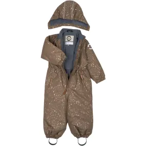 Mikk-Line Chocolate Chip Polyester Suit Glitter Draped-Style
