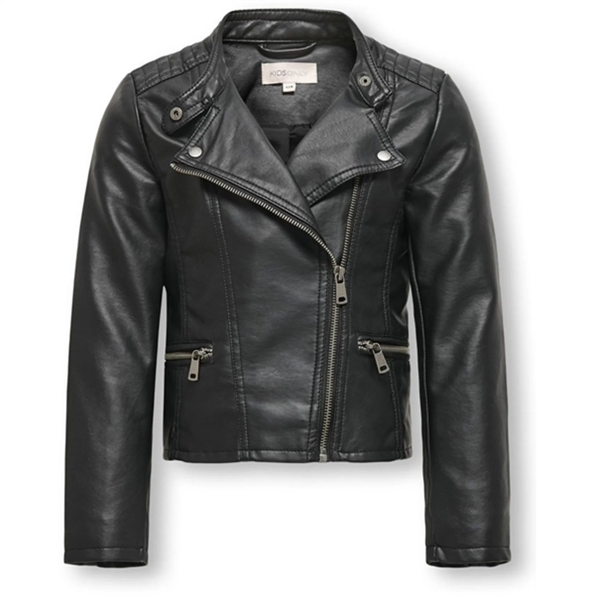 Mix - and - Match Era Kids ONLY Black Freya Faux L?der Biker Jacket Noos