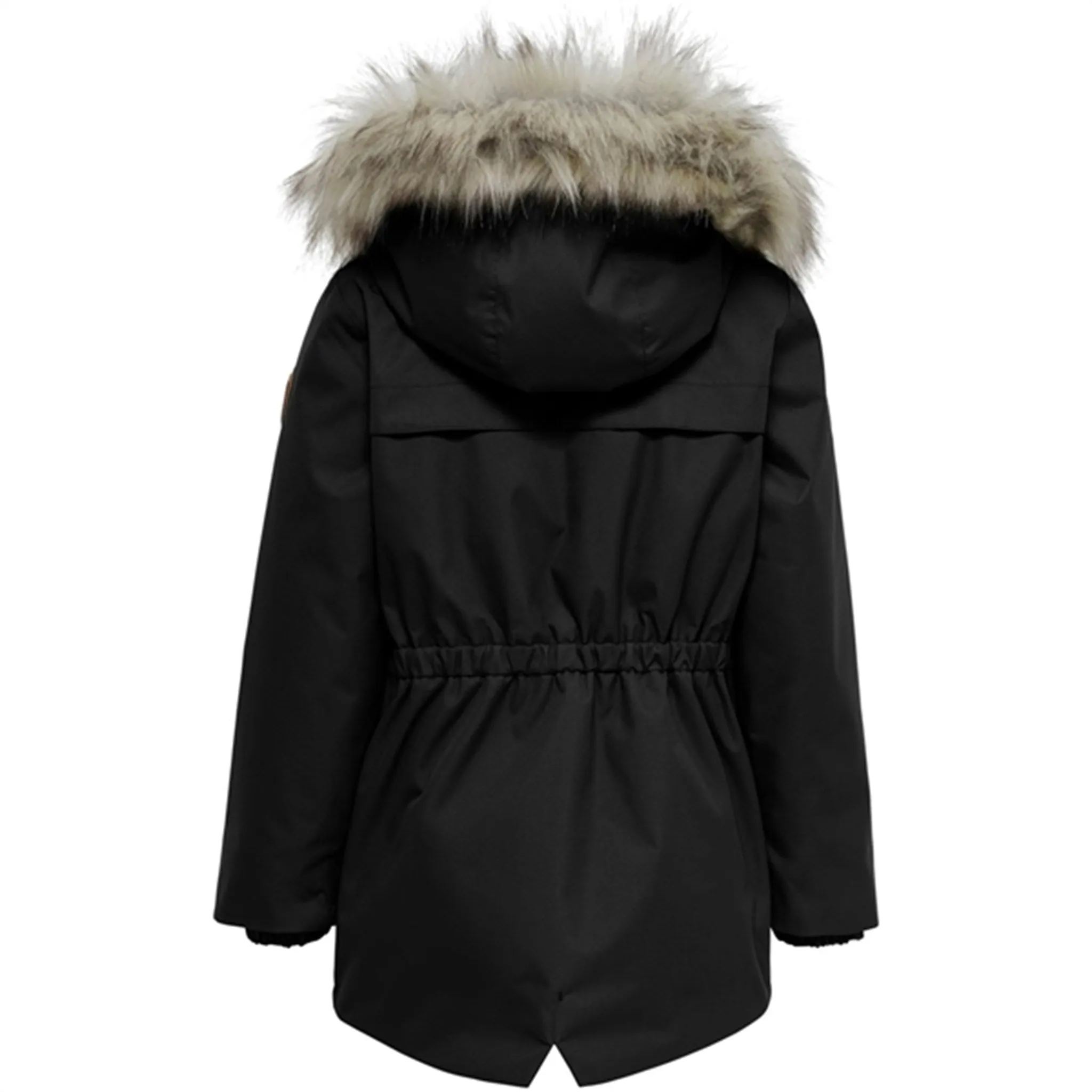 Era Warm Weather Wear kids only Black Newliva Waterproof Fur Parka Coat