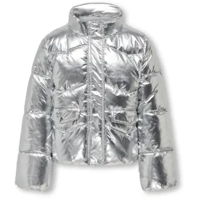 Hiking Gear Shock Absorbent Padding kids ONLY Silver Pearl Puffer Jacket