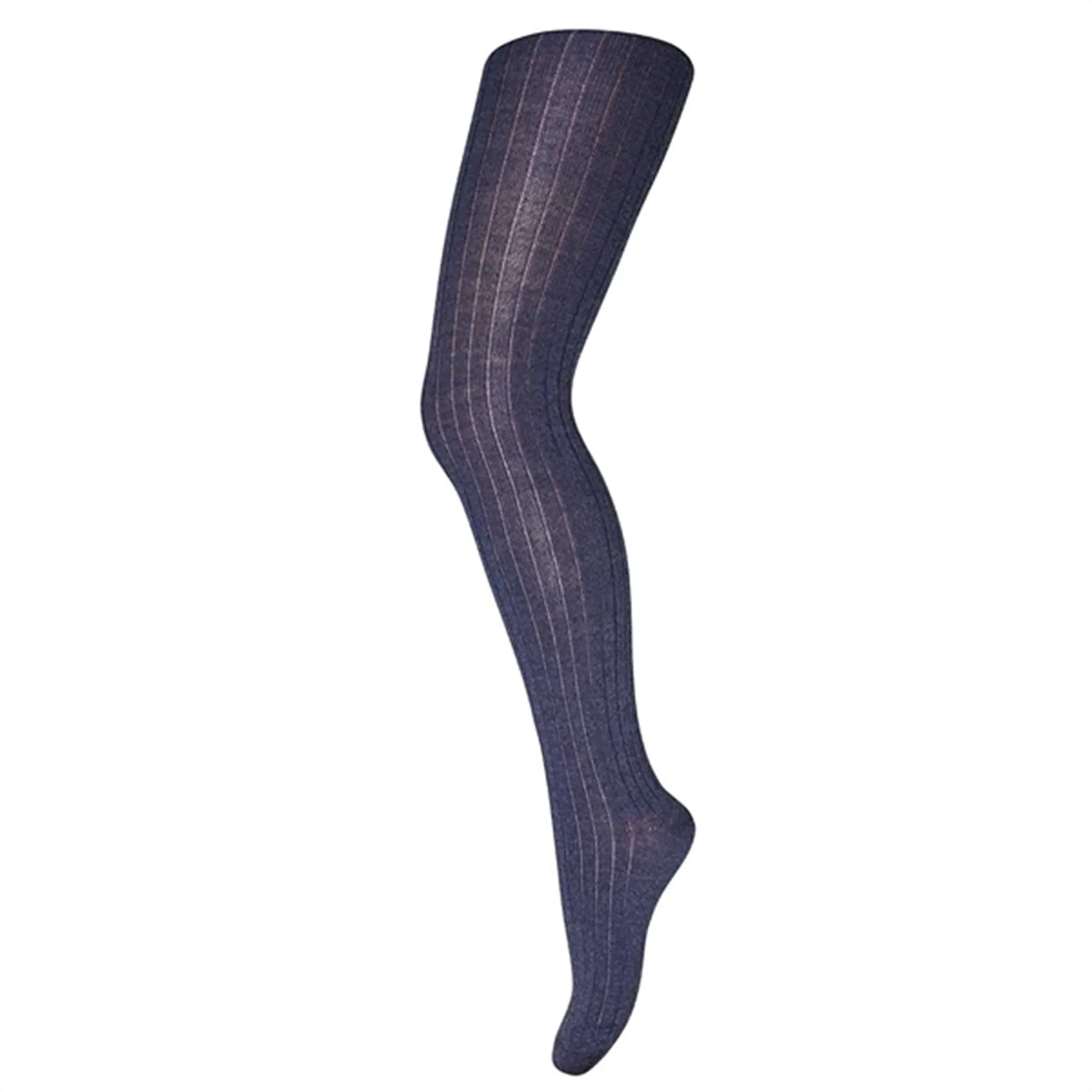 MP 128 Wool Rib Tights 498 Dark Denim Melange Amateur Ribbed waistband