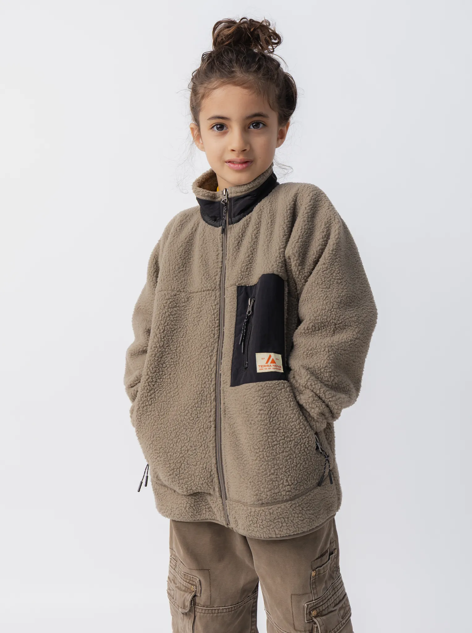 Kids Terra Sherpa Jacket AntiStatic Treatment Passion