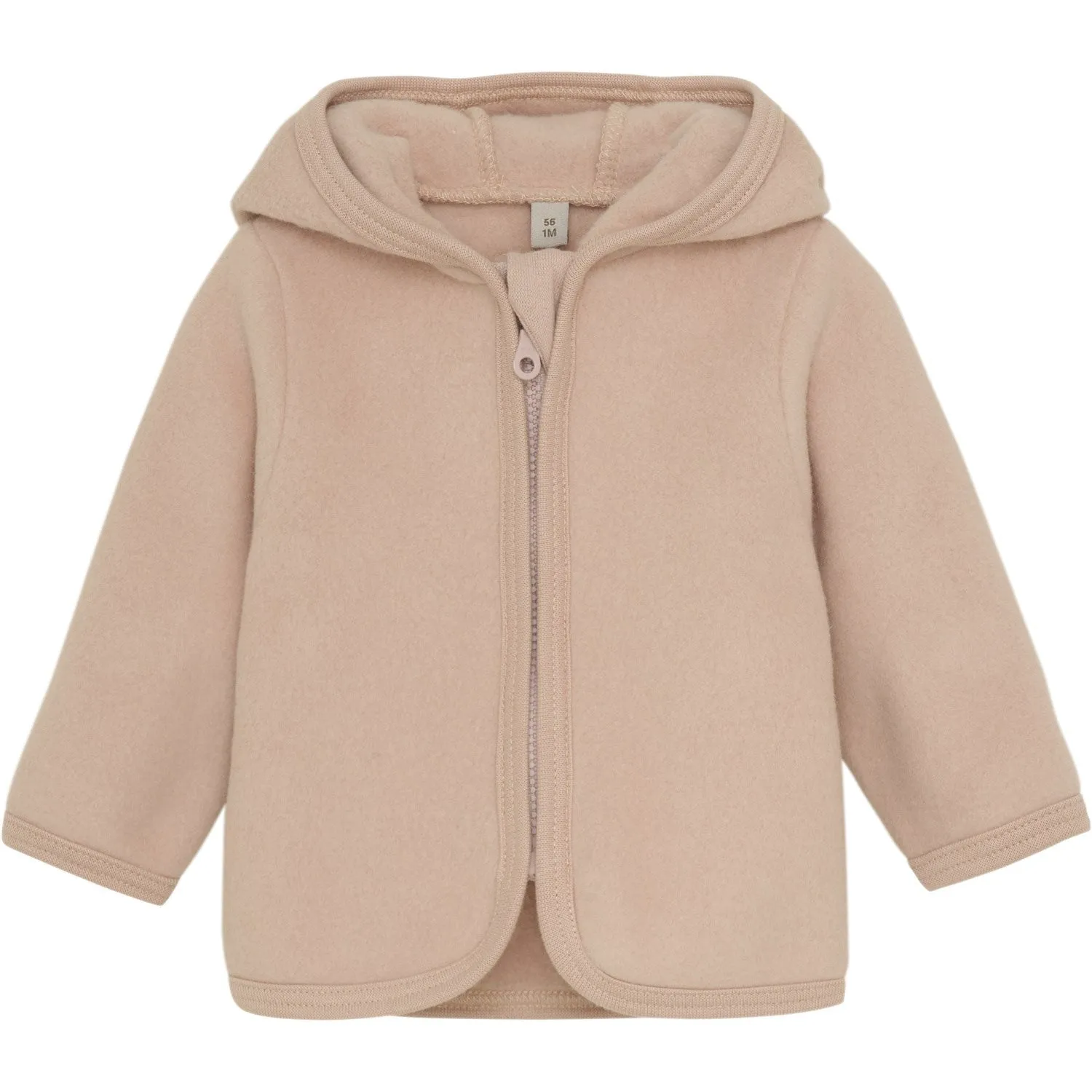 Full Zip Closure Huttelihut Mahogany Rose Jacket Ears Cotton Fleece