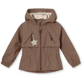 MultiPocketDesign Weather Protection MINI A TURE Algea Spring Jacket With Fleece Lining Brownie