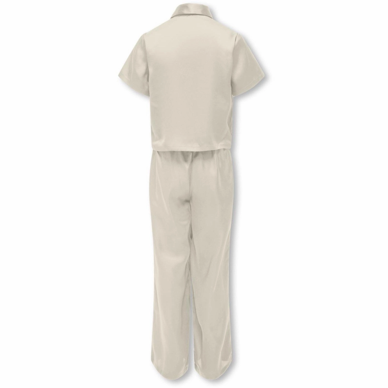 kids ONLY Birch Sarah Long Satin Nightwear Set Thermal regulation Waffle Knit Texture