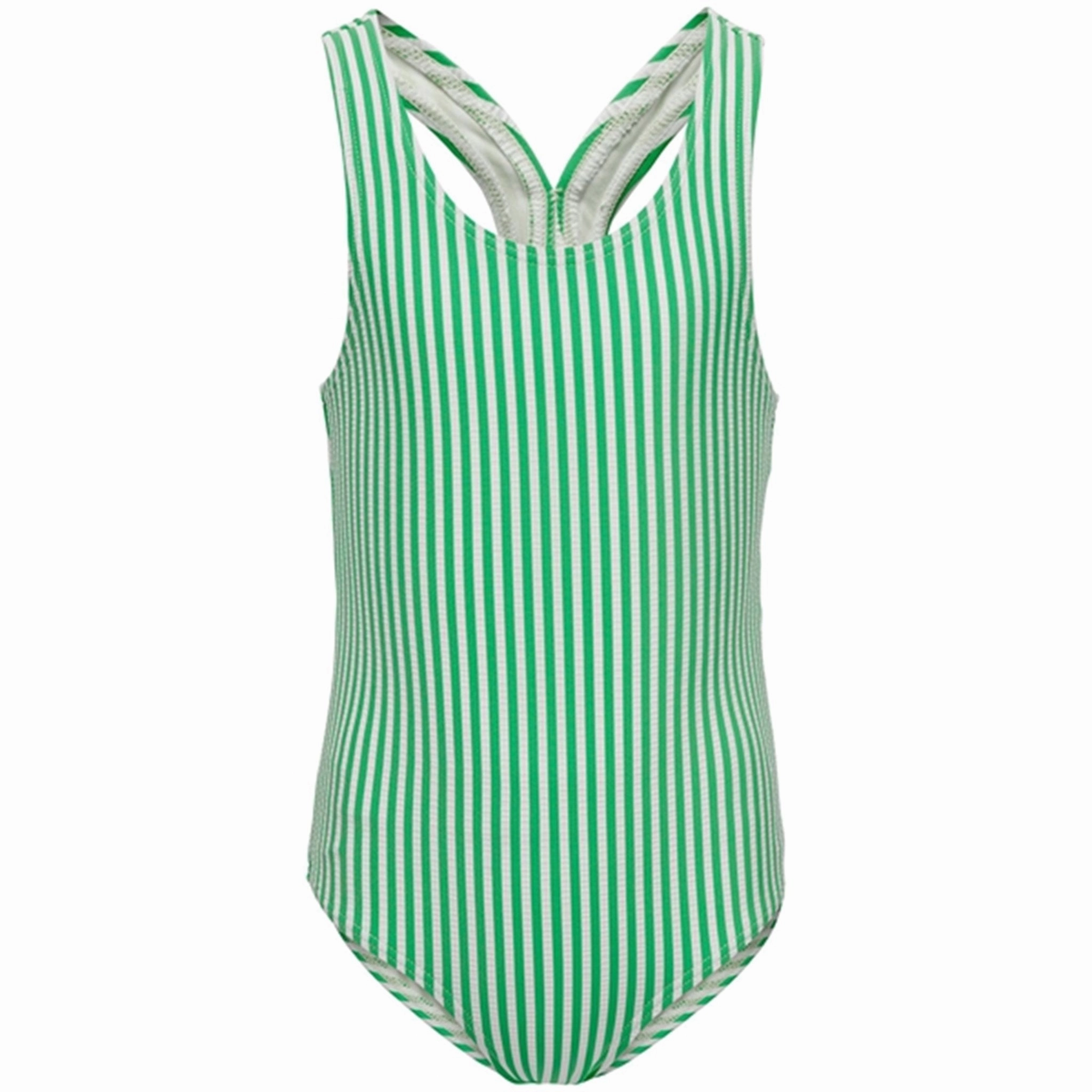 Quick Wicking Technology Kids ONLY Kelly Green Kitty Swimsuit