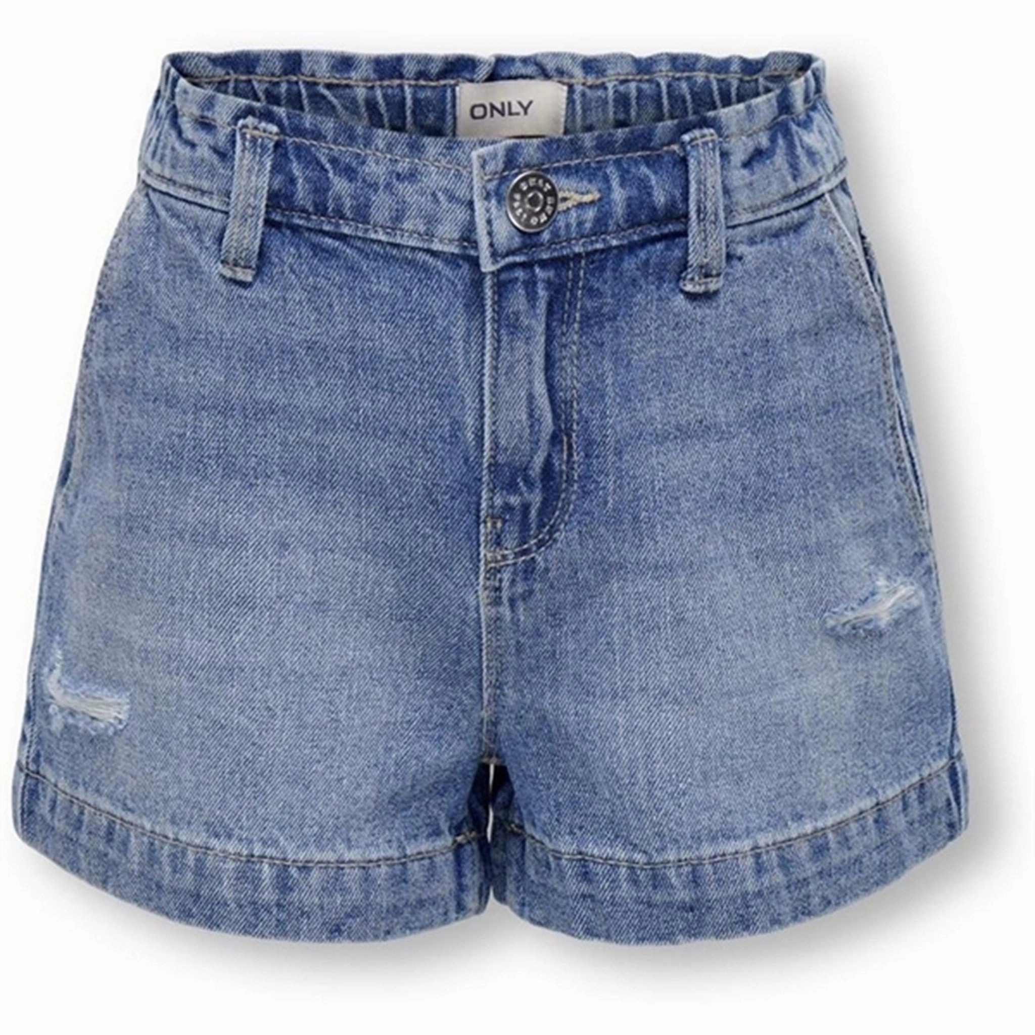 Stain Release Finish Kids ONLY Light Blue Denim Comet Wide Denim Shorts Noos