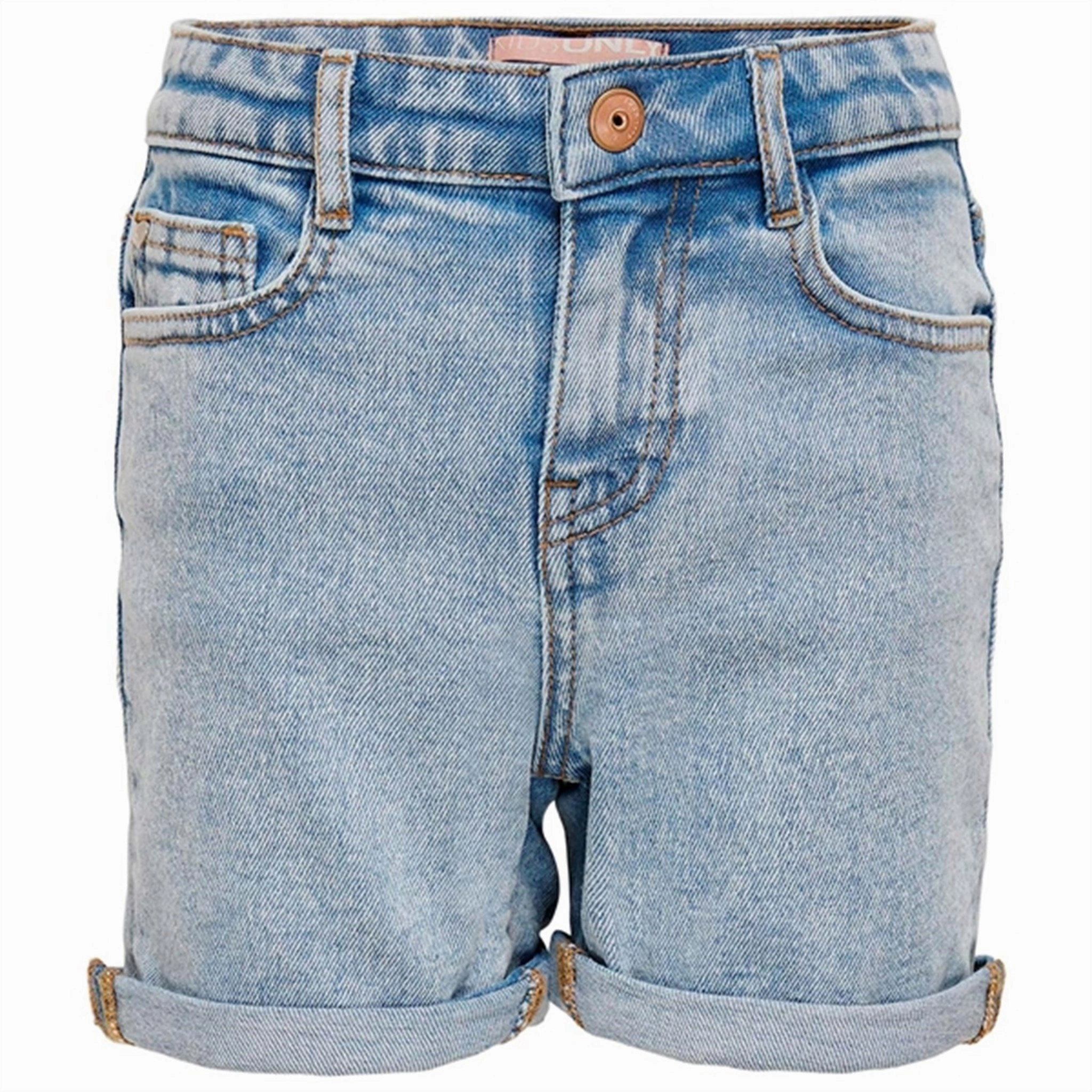 Metallic accents Kids ONLY Light Blue Denim Phine Noos Shorts