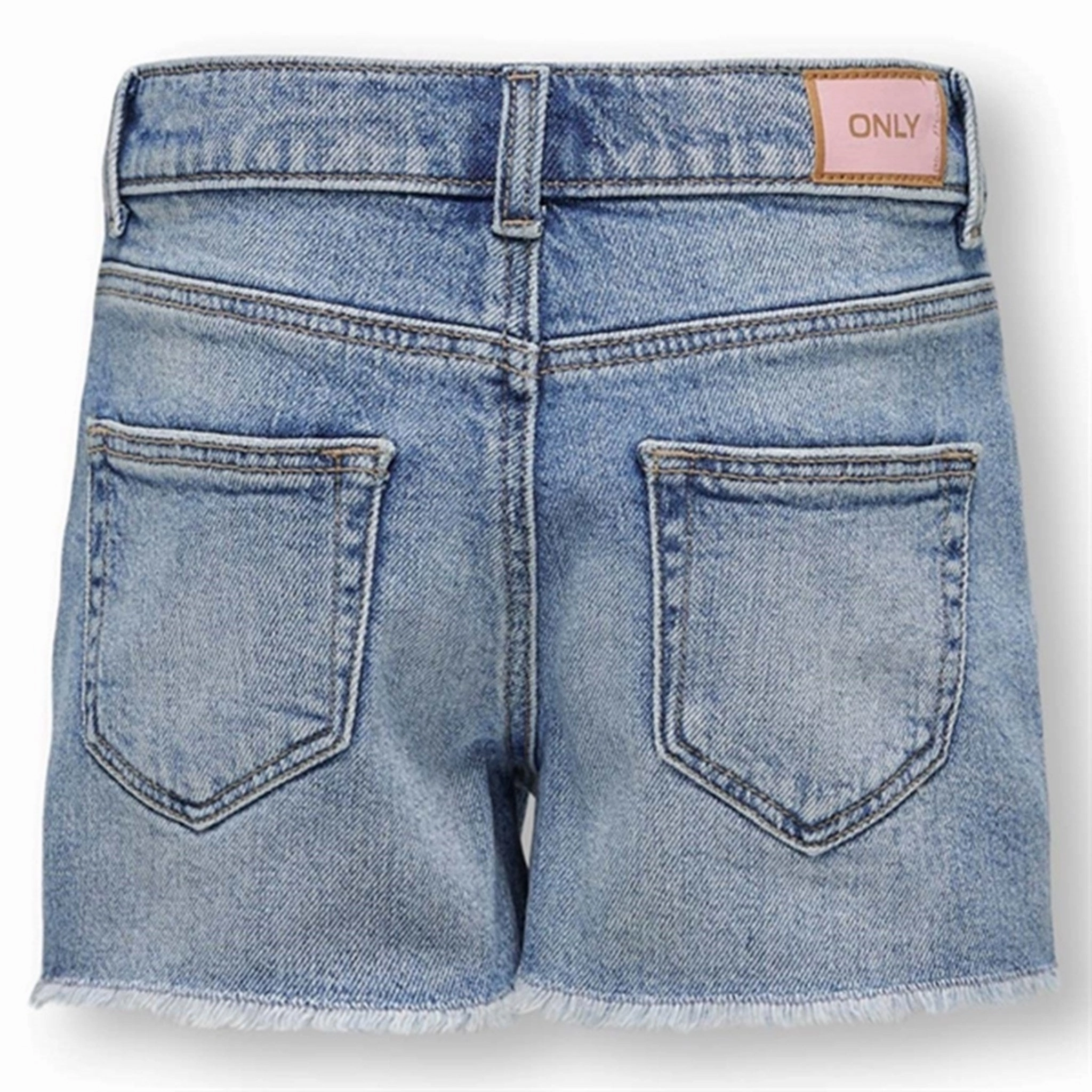 checked shorts Kids ONLY Light Blue Denim Robyn Vintage Denim Shorts