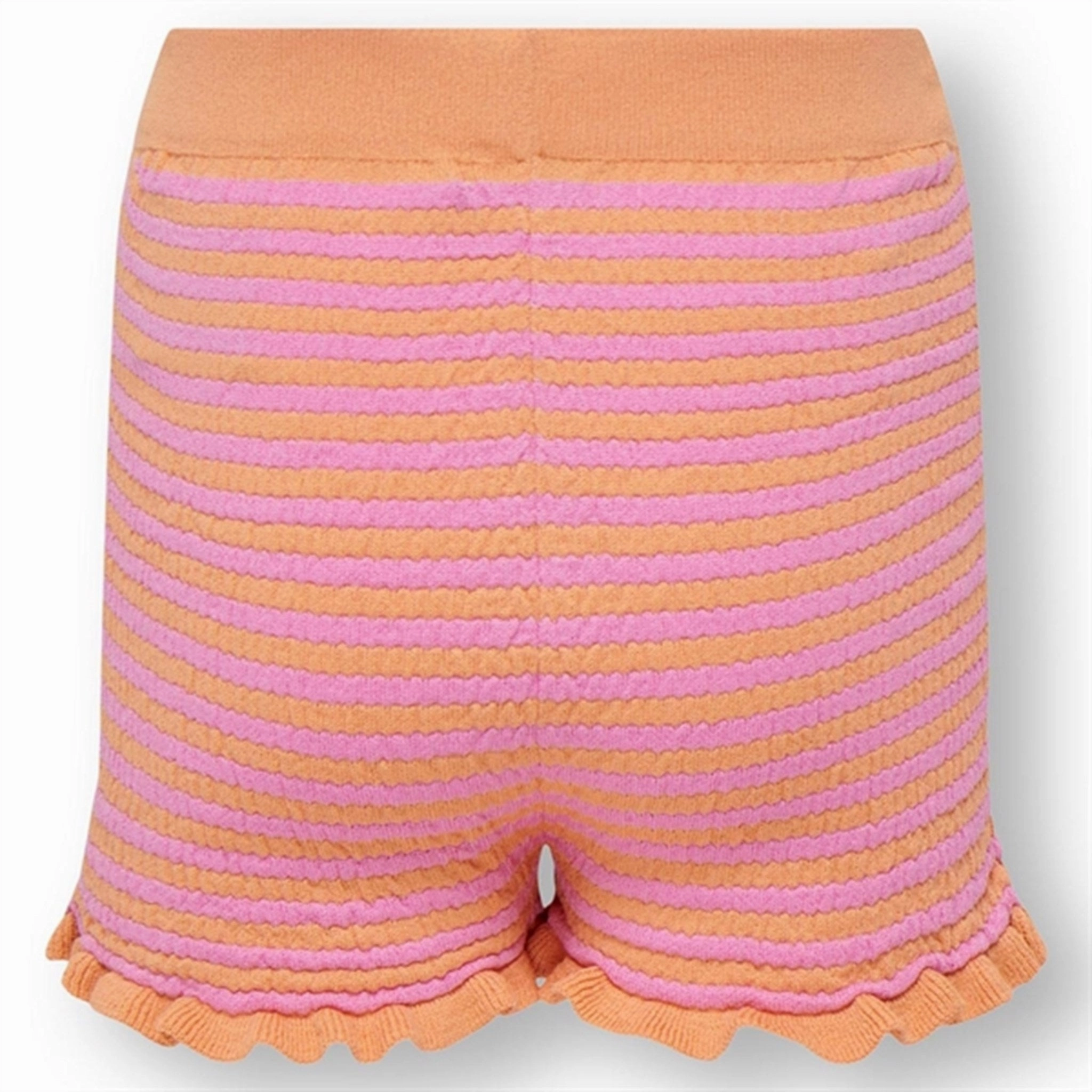 Ergonomic Pattern Cutting Kids ONLY Orange Chiffon Sally Crepe Shorts