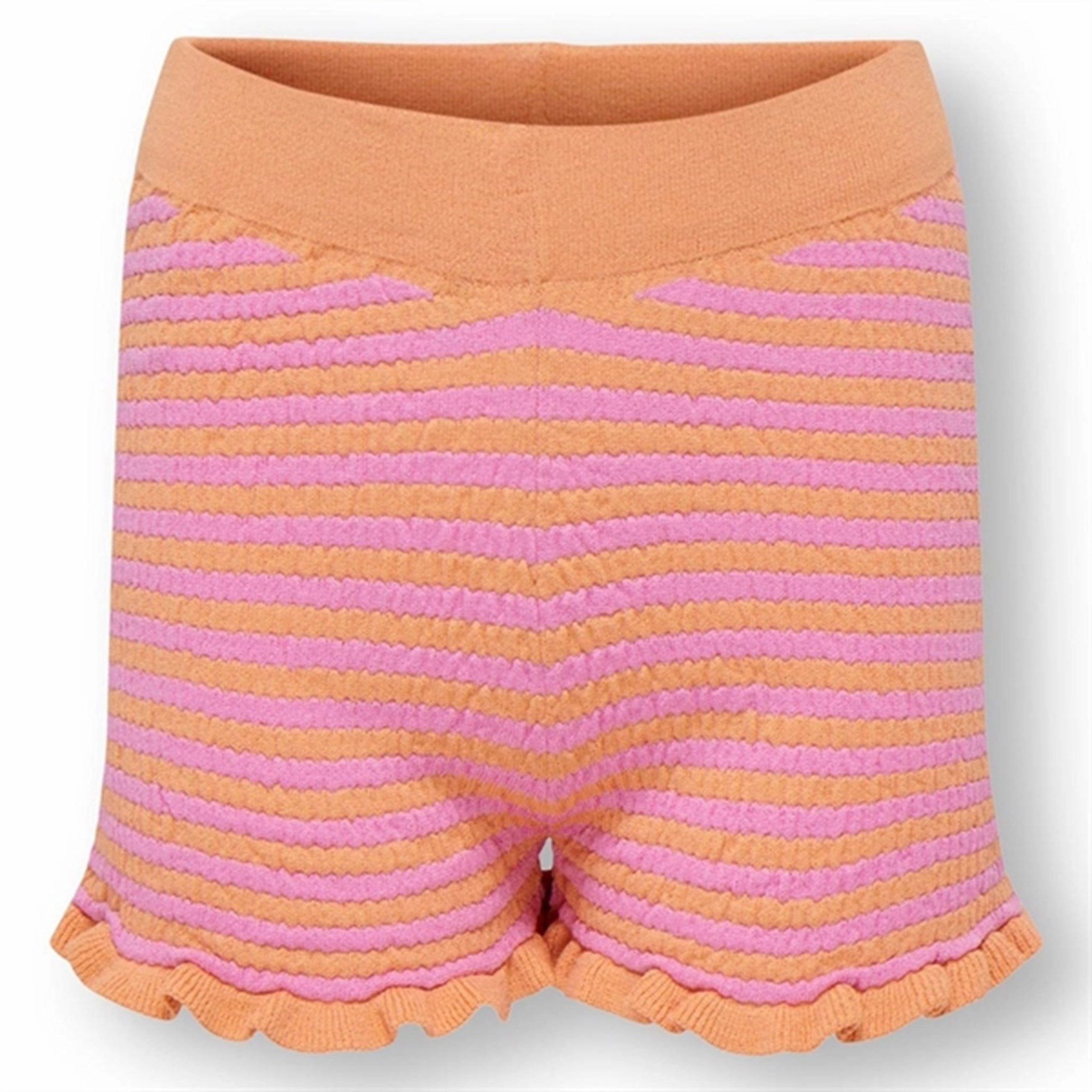 Kids ONLY Orange Chiffon Sally Crepe Shorts Moisture Management Lining